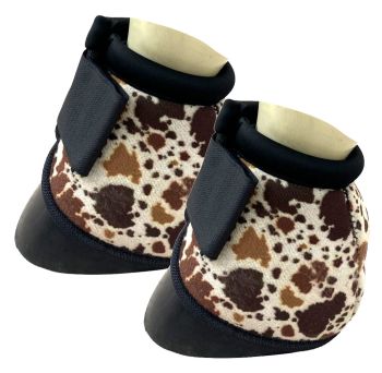 Showman Cow Print Elite Equine Bell Boot *Sold in Pairs* #3